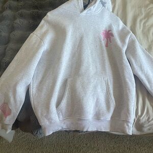 Authentic Pink Palm Puff Hoodie